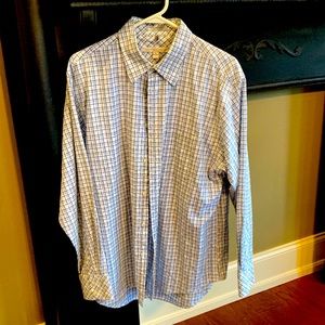 Men’s Geoffrey Beene button down, long sleeved, dress or casual shirt. Sz Large.